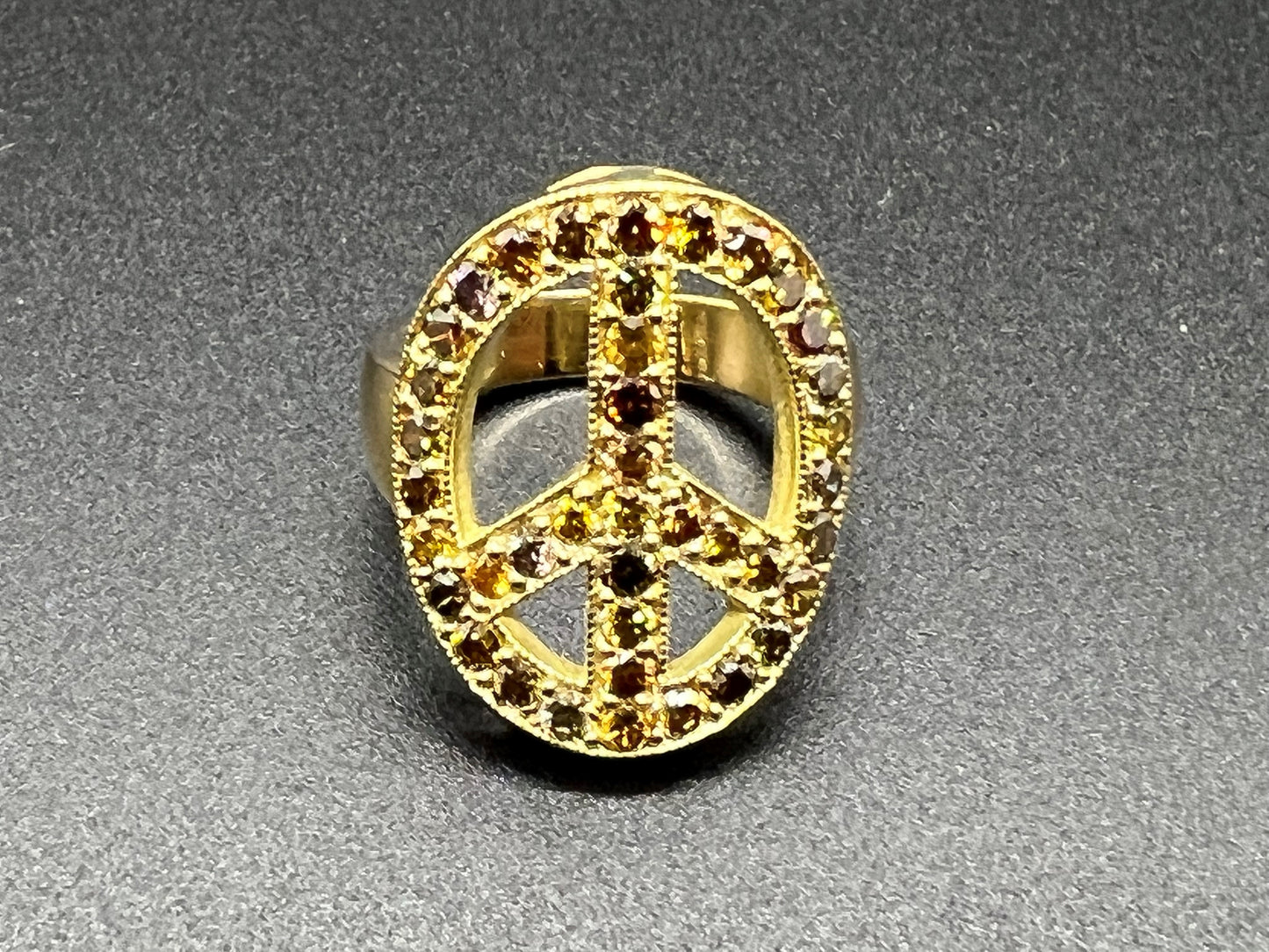 Autumn Diamond Peace Ring - Large