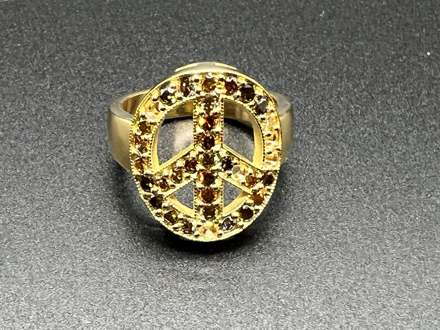 Autumn Diamond Peace Ring