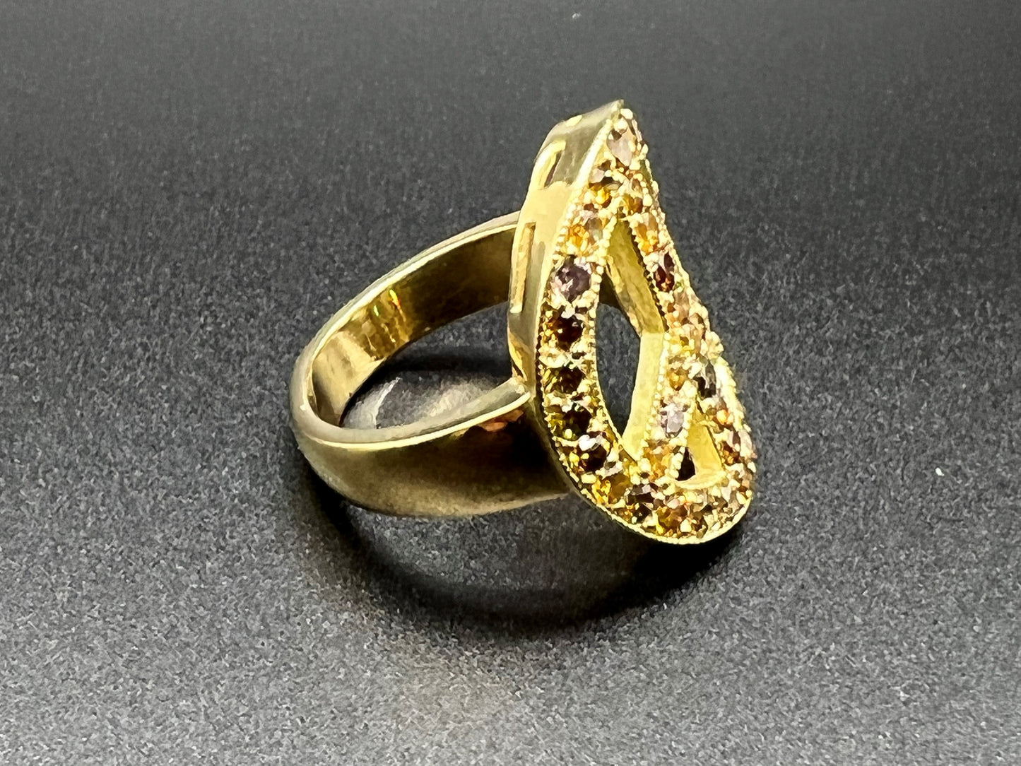 Autumn Diamond Peace Ring